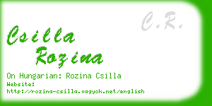 csilla rozina business card